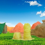 picturesque green field